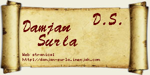 Damjan Surla vizit kartica